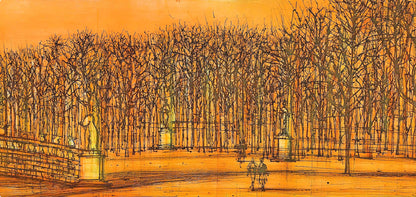 Jean Carzou, Les Tuileries, Regards Sur Paris, Lithograph