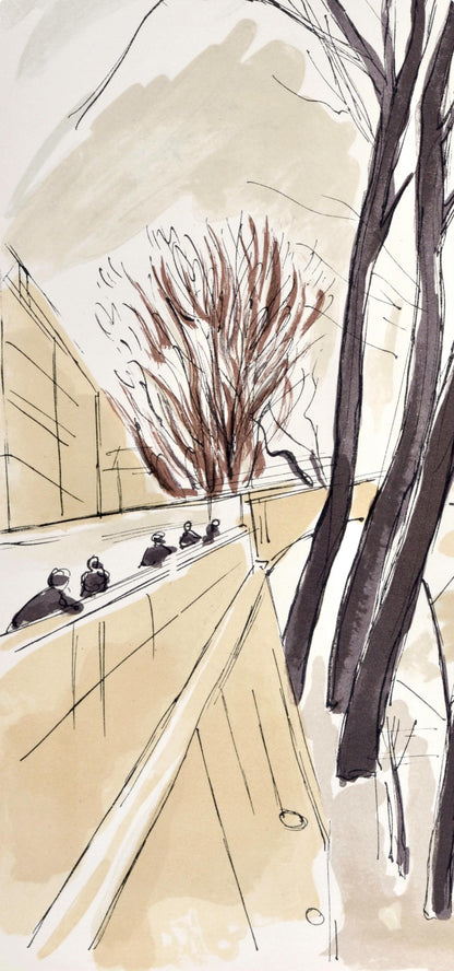 Andr Dunoyer De Segonzac, Les Quais De Paris, Regards Sur Paris, Lithograph