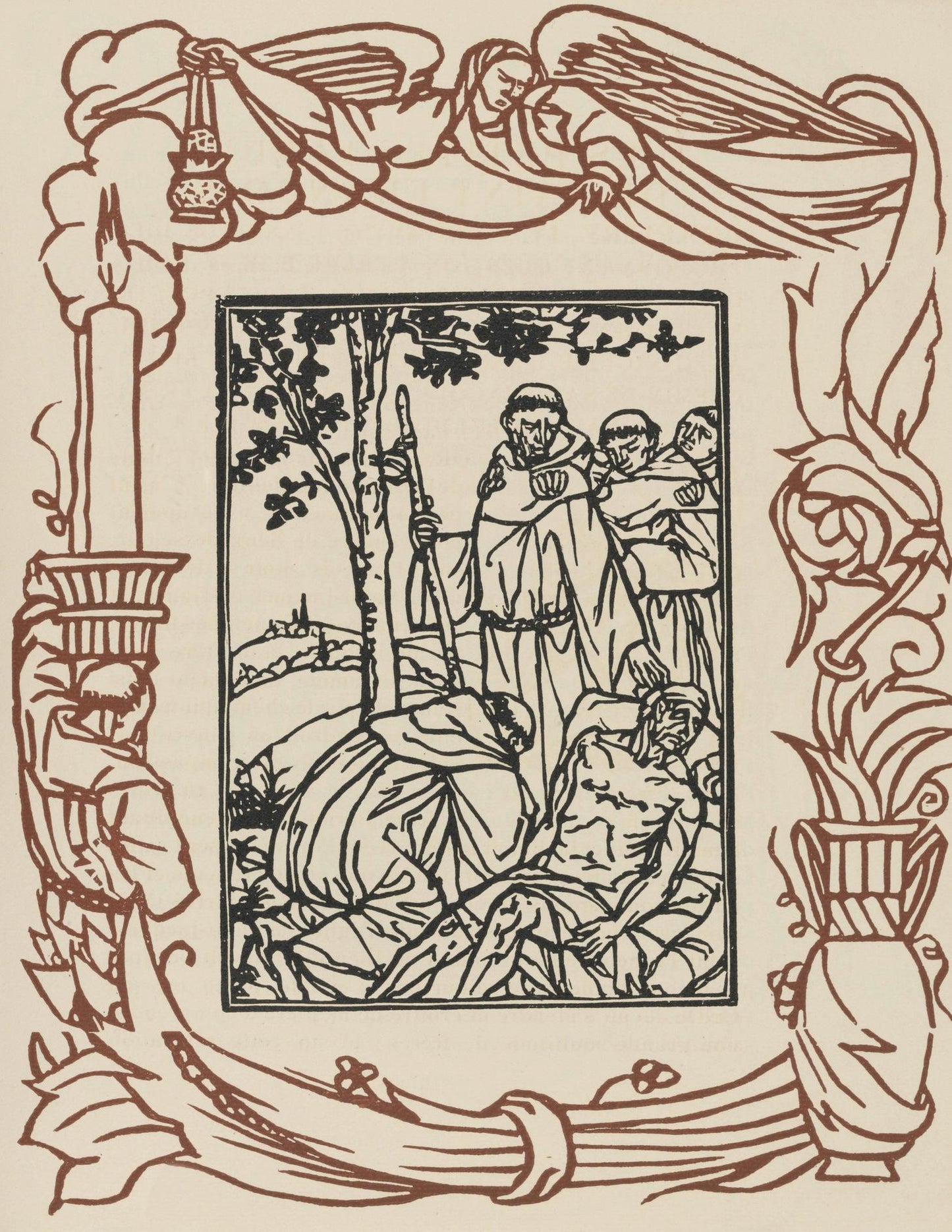 Mile Bernard, Composition (Morane, No. 100), Les Petites Fleurs De St. Franoise, Woodcut