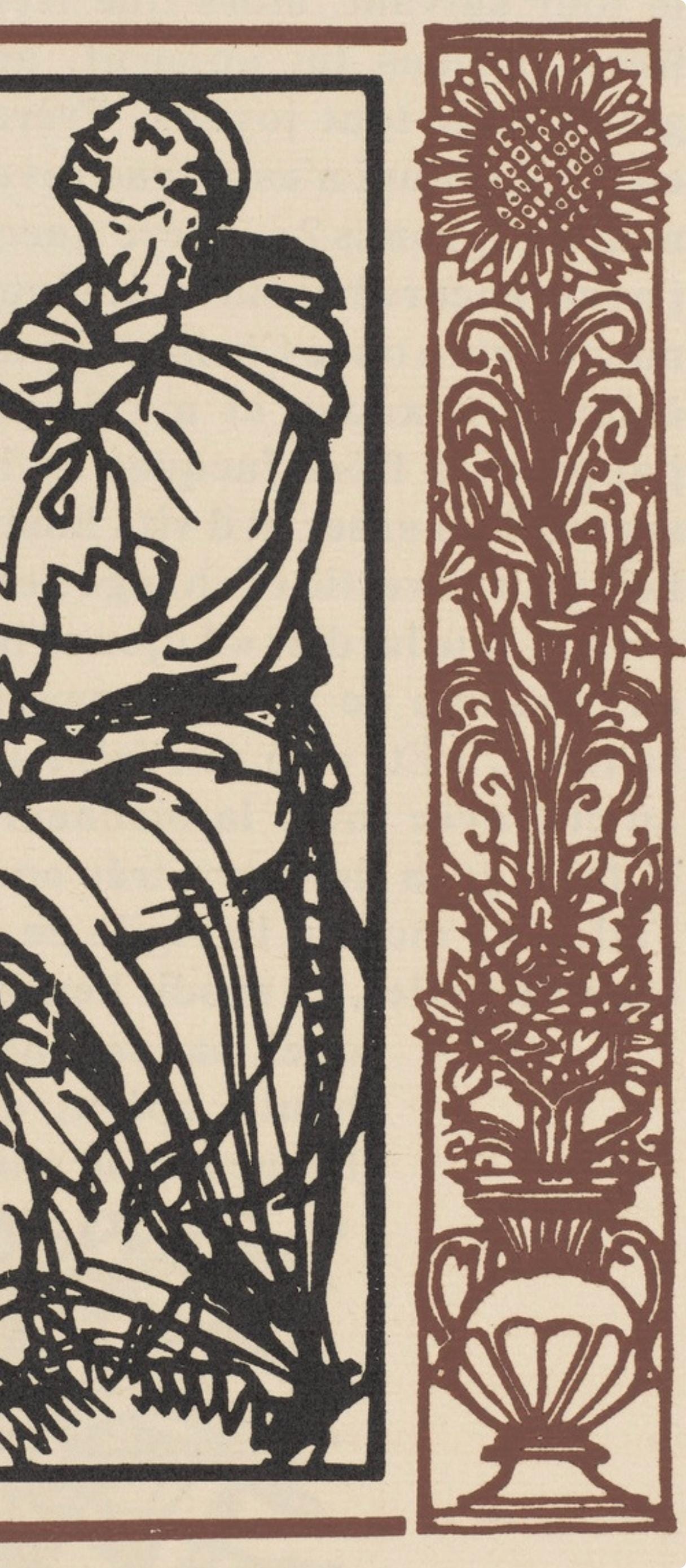 Mile Bernard, Composition (Morane, No. 100), Les Petites Fleurs De St. Franoise, Woodcut