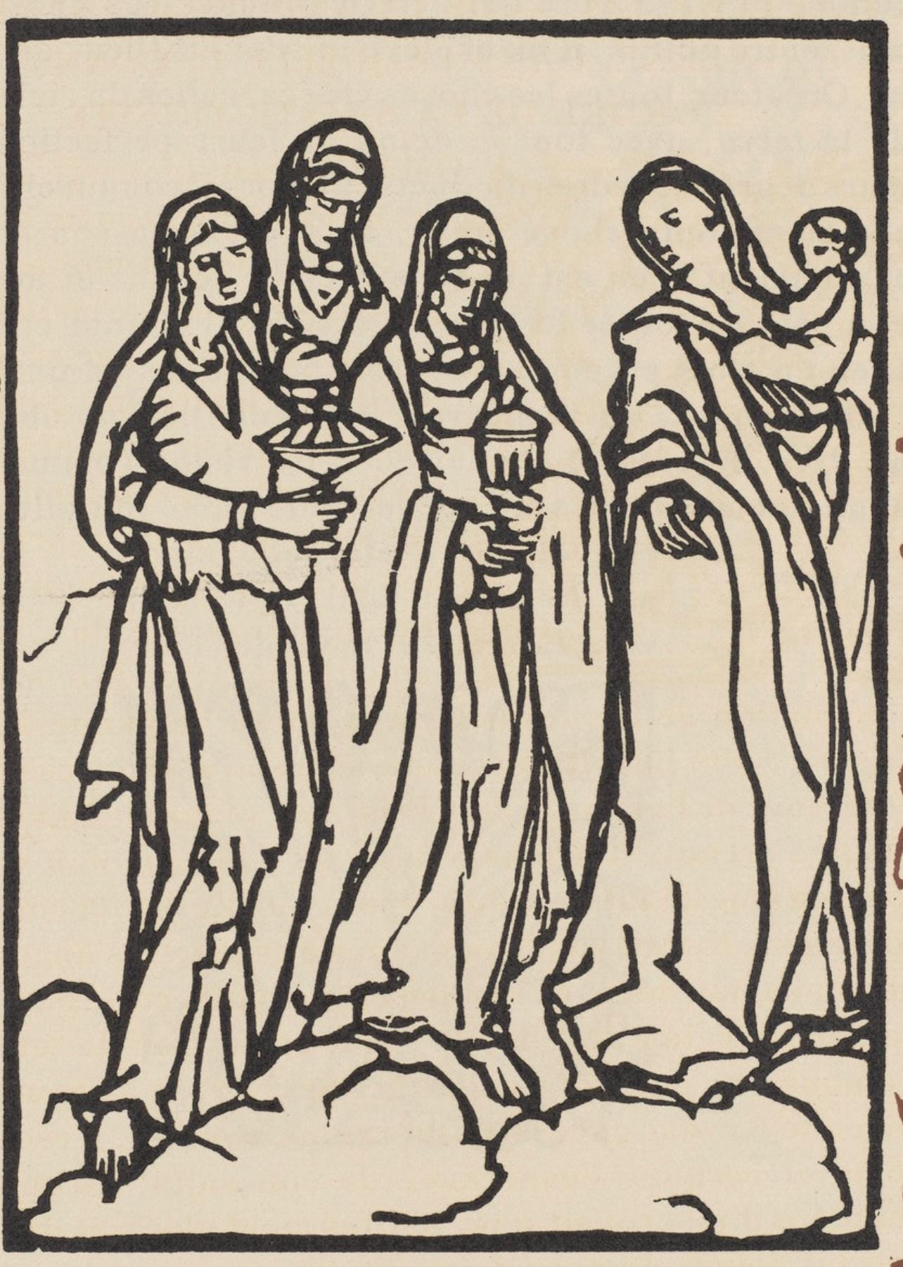 Mile Bernard, Composition (Morane, No. 100), Les Petites Fleurs De St. Franoise, Woodcut