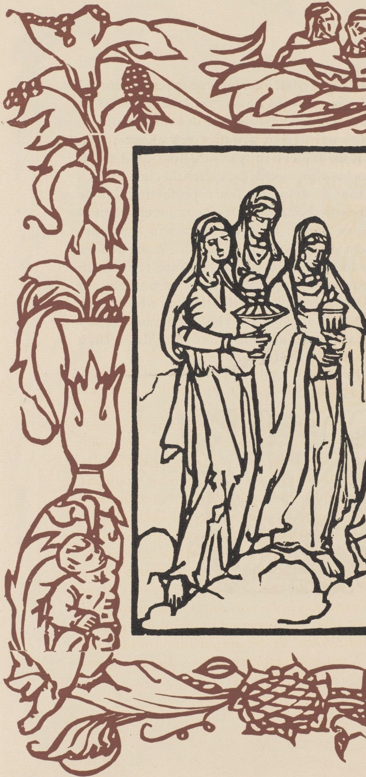 Mile Bernard, Composition (Morane, No. 100), Les Petites Fleurs De St. Franoise, Woodcut