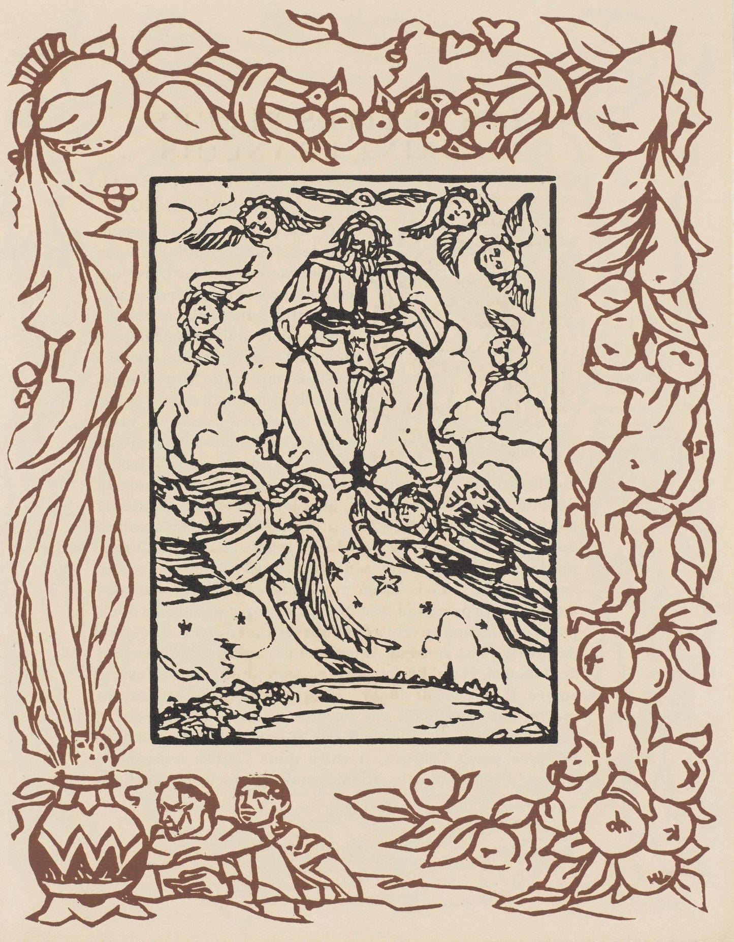 Mile Bernard, Composition (Morane, No. 100), Les Petites Fleurs De St. Franoise, Woodcut