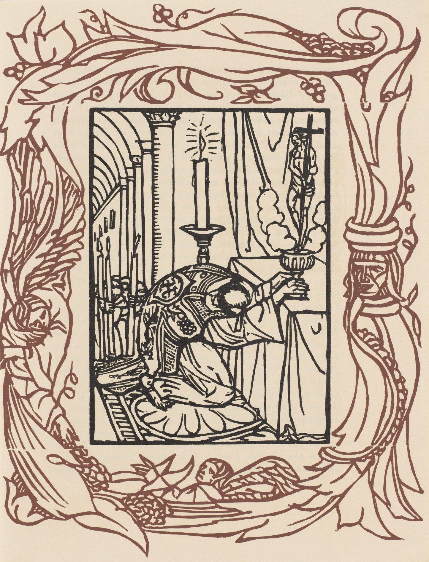 Mile Bernard, Composition (Morane, No. 100), Les Petites Fleurs De St. Franoise, Woodcut