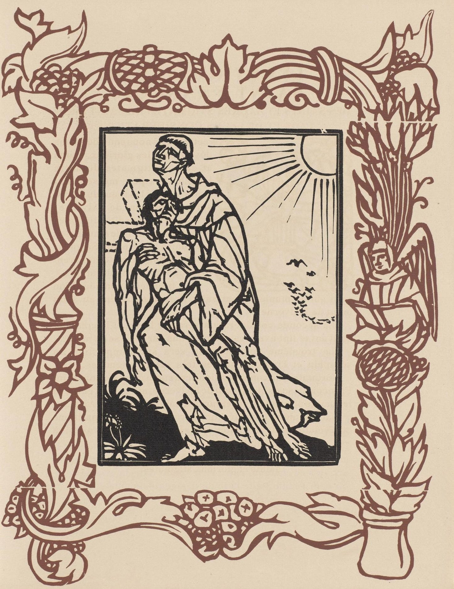 Mile Bernard, Composition (Morane, No. 100), Les Petites Fleurs De St. Franoise, Woodcut