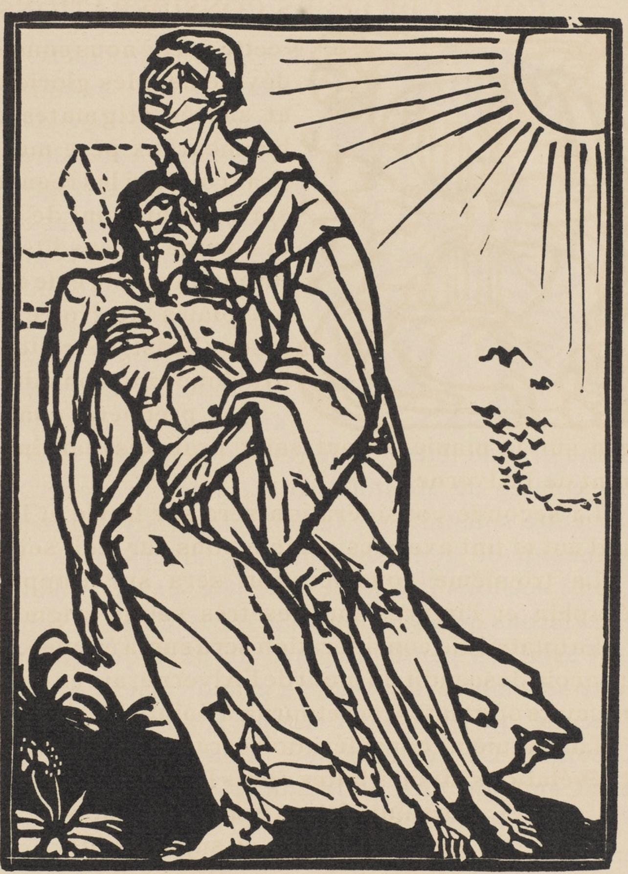 Mile Bernard, Composition (Morane, No. 100), Les Petites Fleurs De St. Franoise, Woodcut