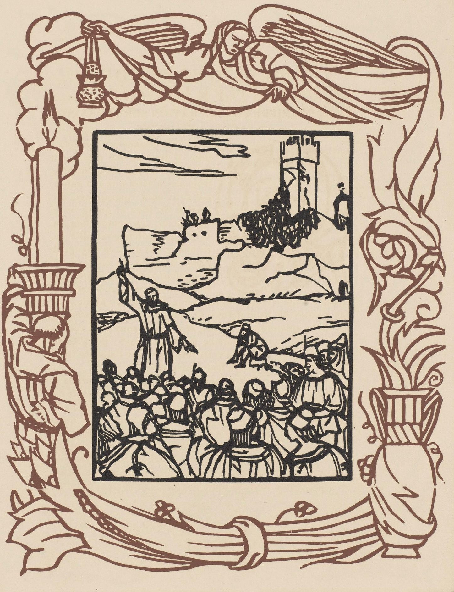 Mile Bernard, Composition (Morane, No. 100), Les Petites Fleurs De St. Franoise, Woodcut