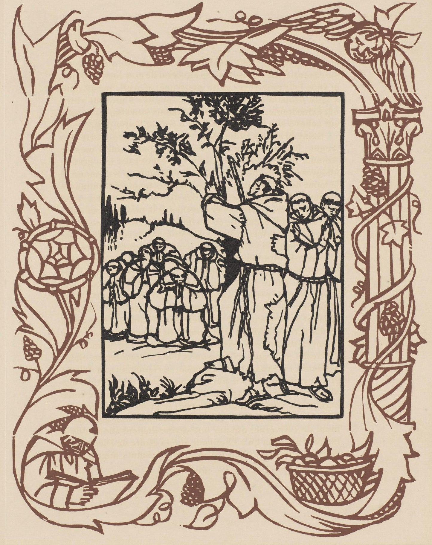 Mile Bernard, Composition (Morane, No. 100), Les Petites Fleurs De St. Franoise, Woodcut