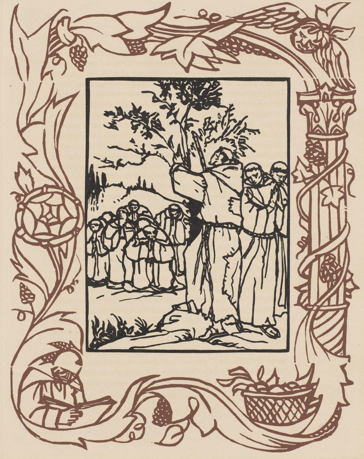 Mile Bernard, Composition (Morane, No. 100), Les Petites Fleurs De St. Franoise, Woodcut