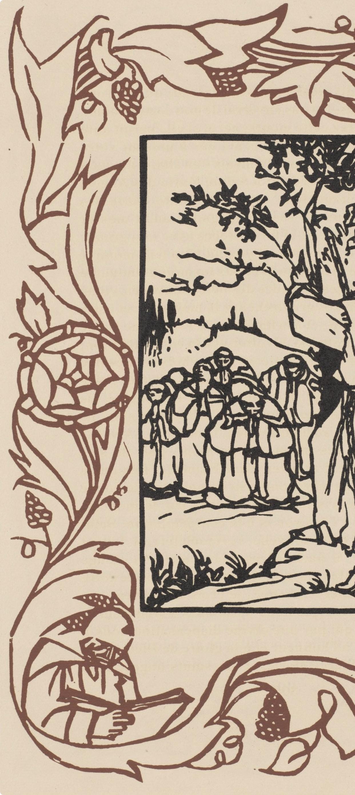 Mile Bernard, Composition (Morane, No. 100), Les Petites Fleurs De St. Franoise, Woodcut