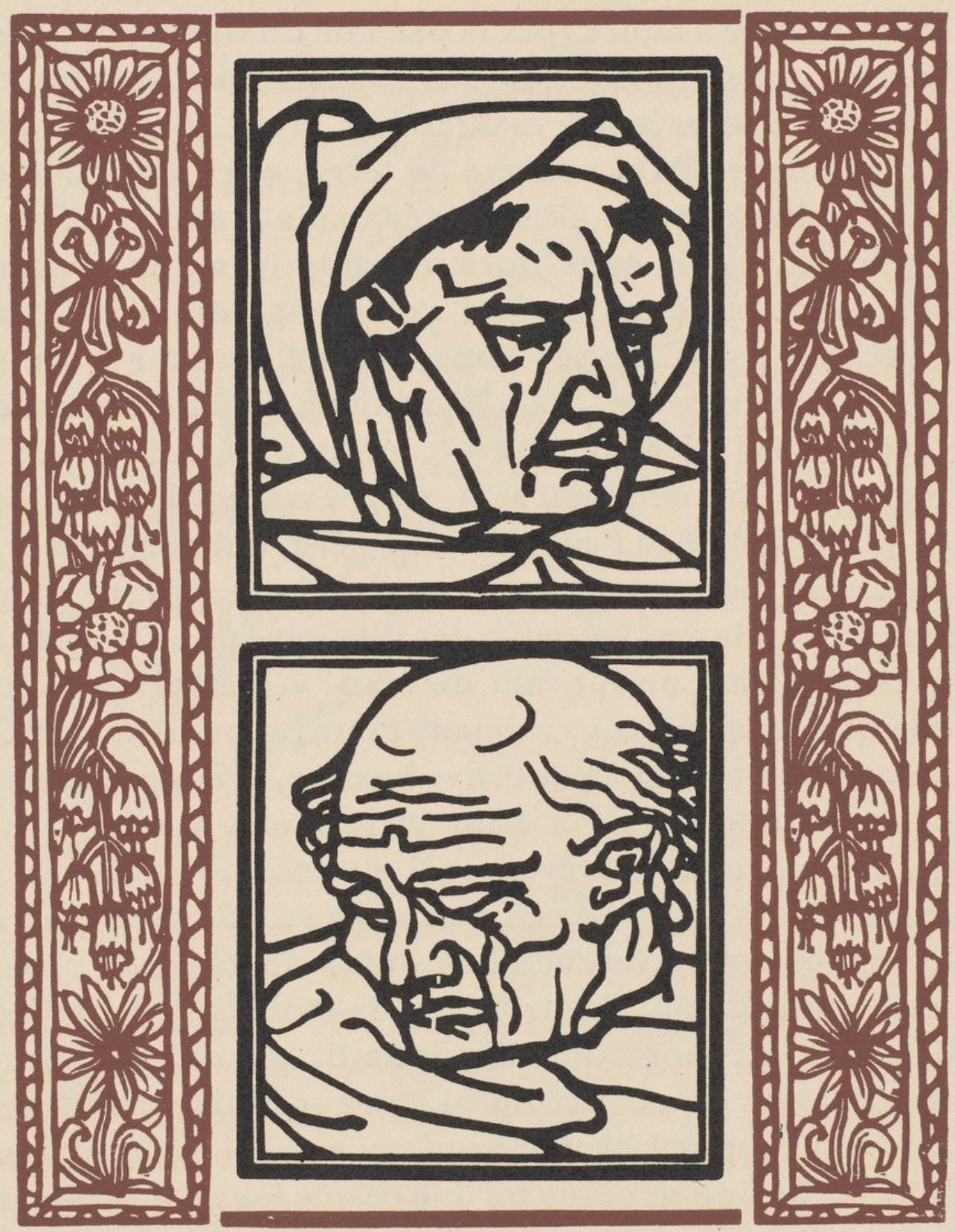Mile Bernard, Composition (Morane, No. 100), Les Petites Fleurs De St. Franoise, Woodcut