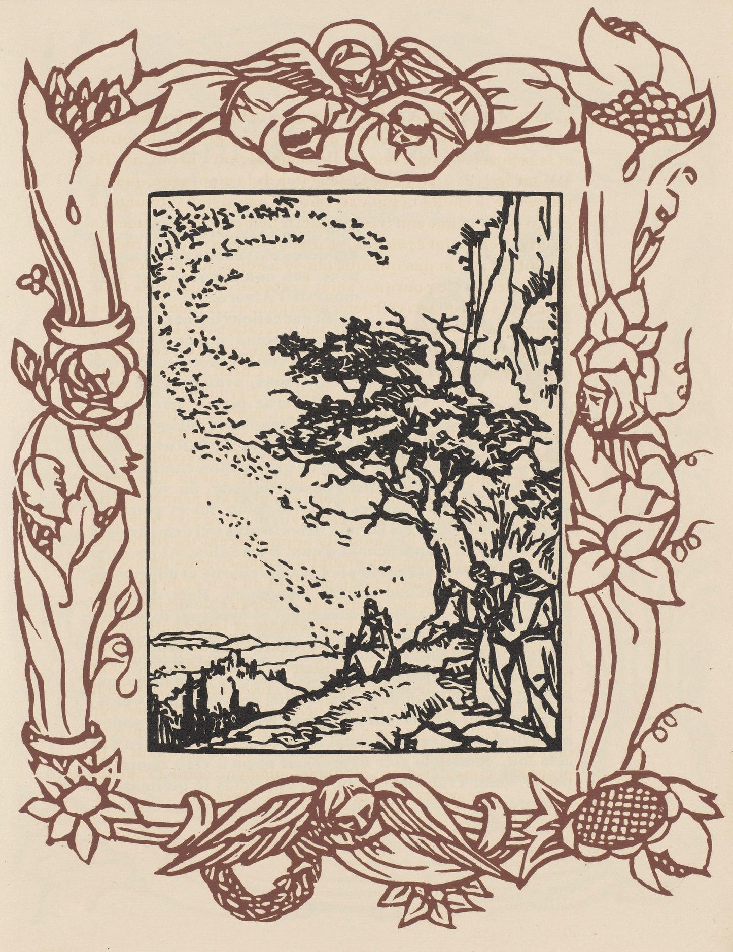 Mile Bernard, Composition (Morane, No. 100), Les Petites Fleurs De St. Franoise, Woodcut