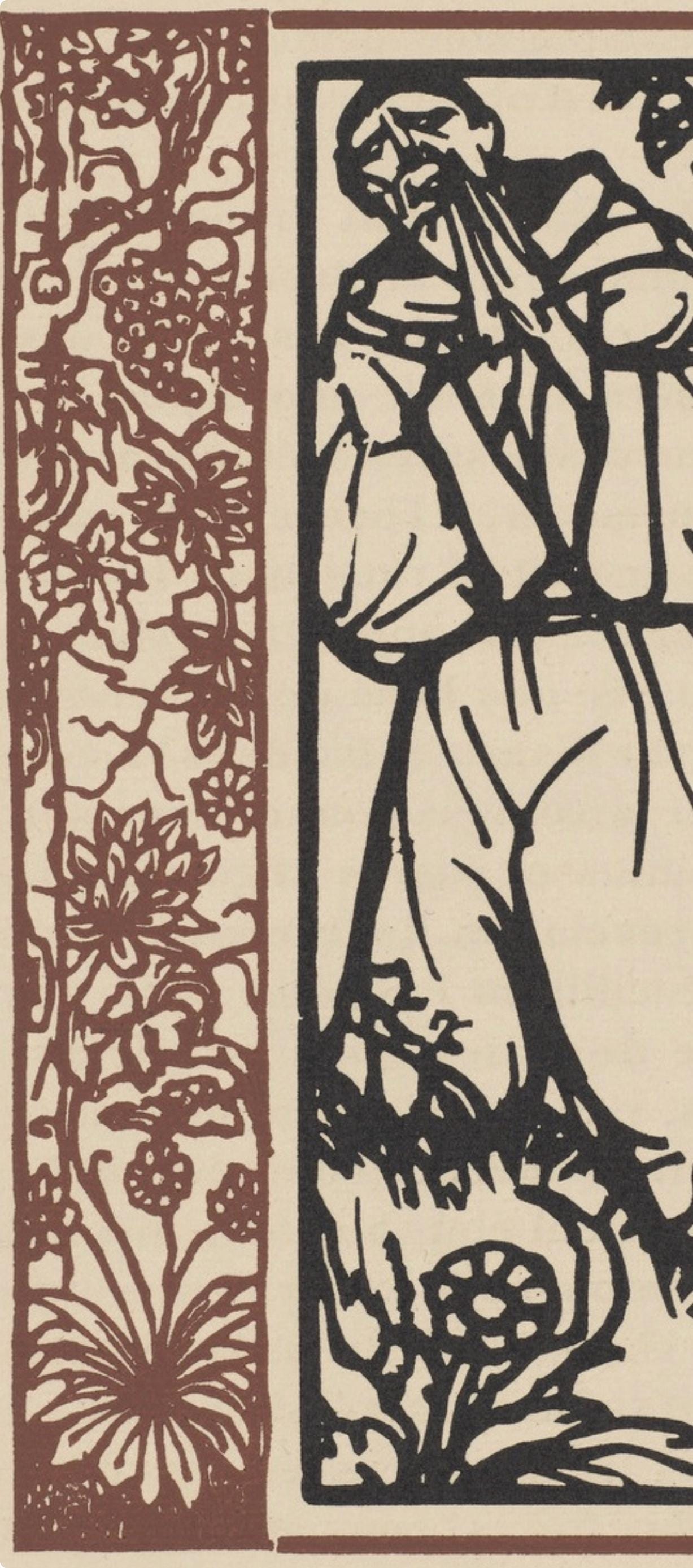 Mile Bernard, Composition (Morane, No. 100), Les Petites Fleurs De St. Franoise, Woodcut