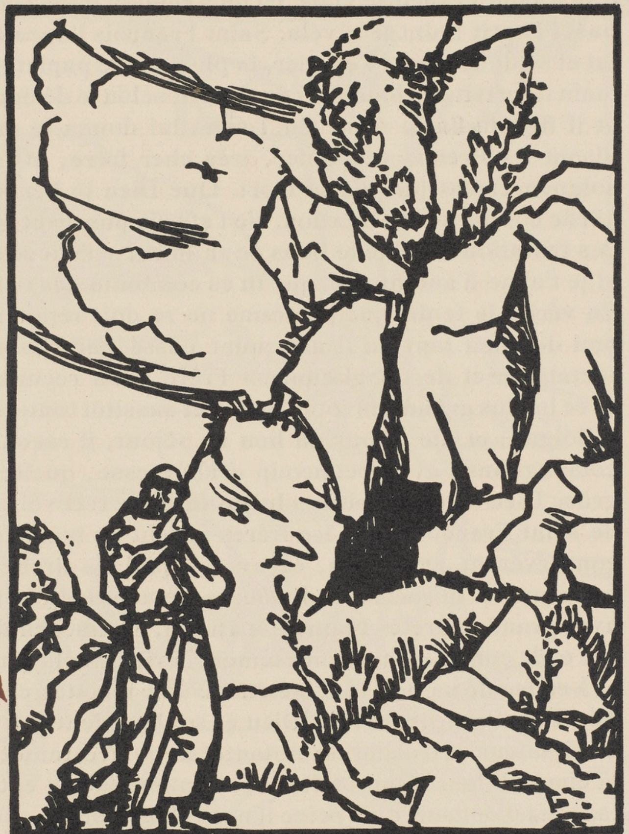 Mile Bernard, Composition (Morane, No. 100), Les Petites Fleurs De St. Franoise, Woodcut