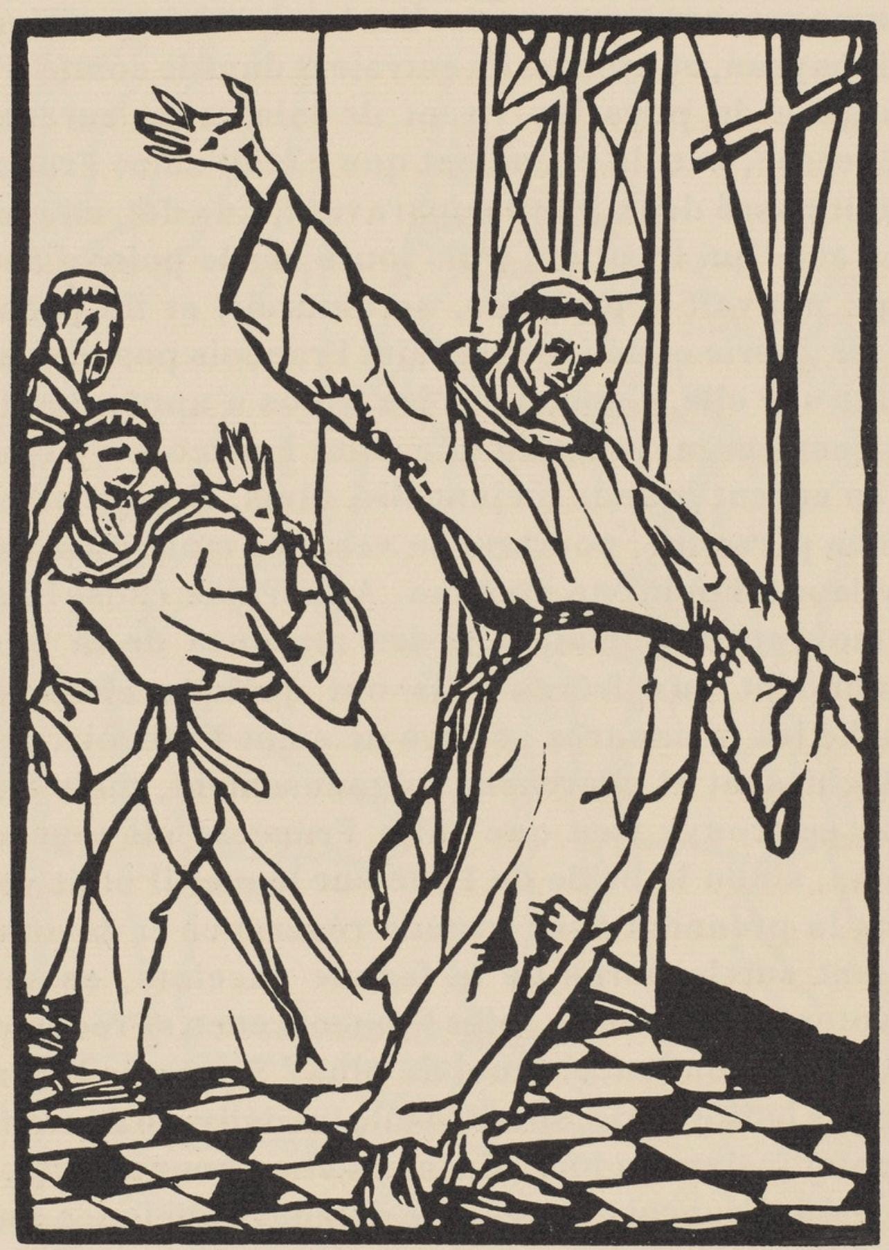 Mile Bernard, Composition (Morane, No. 100), Les Petites Fleurs De St. Franoise, Woodcut
