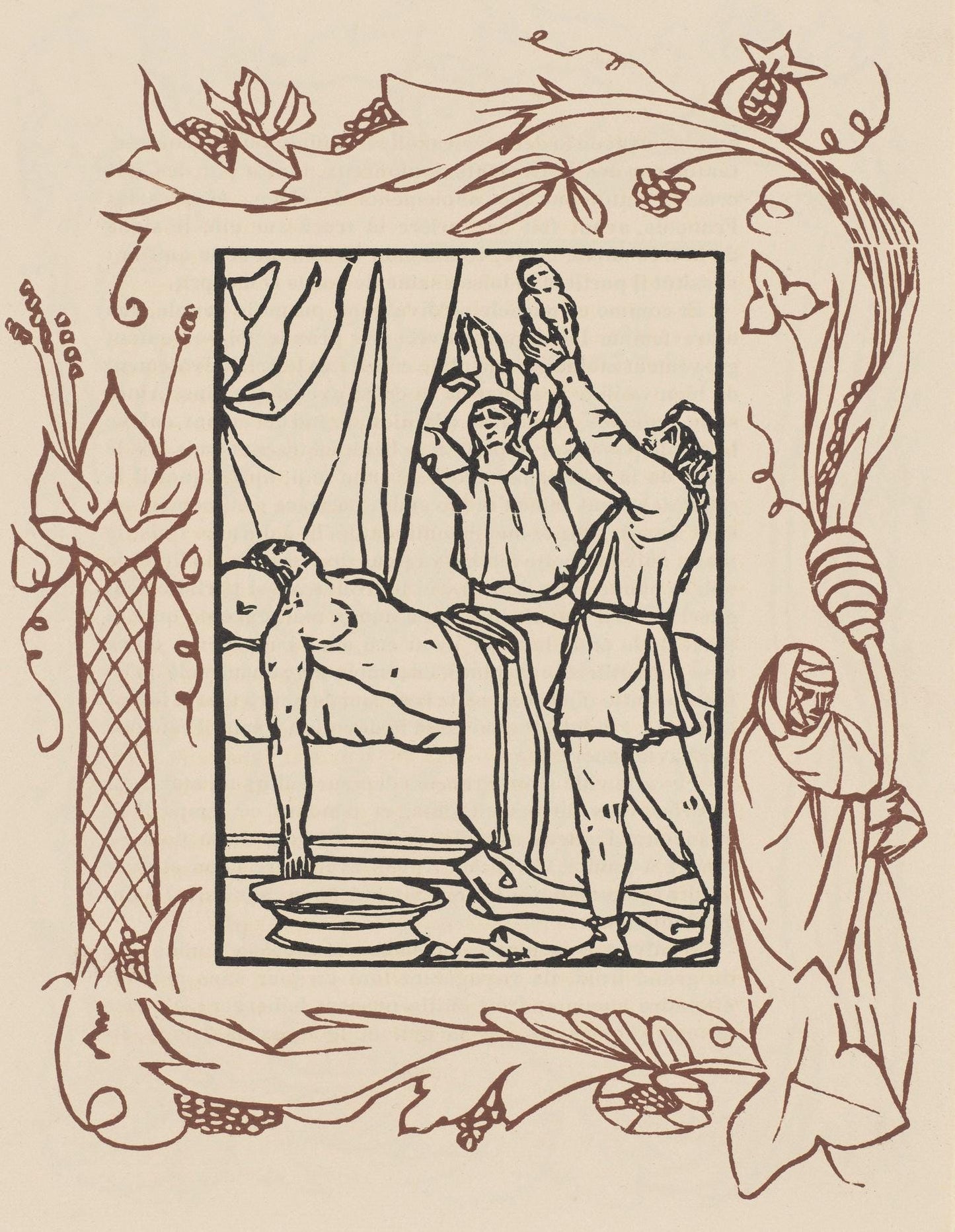 Mile Bernard, Composition (Morane, No. 100), Les Petites Fleurs De St. Franoise, Woodcut