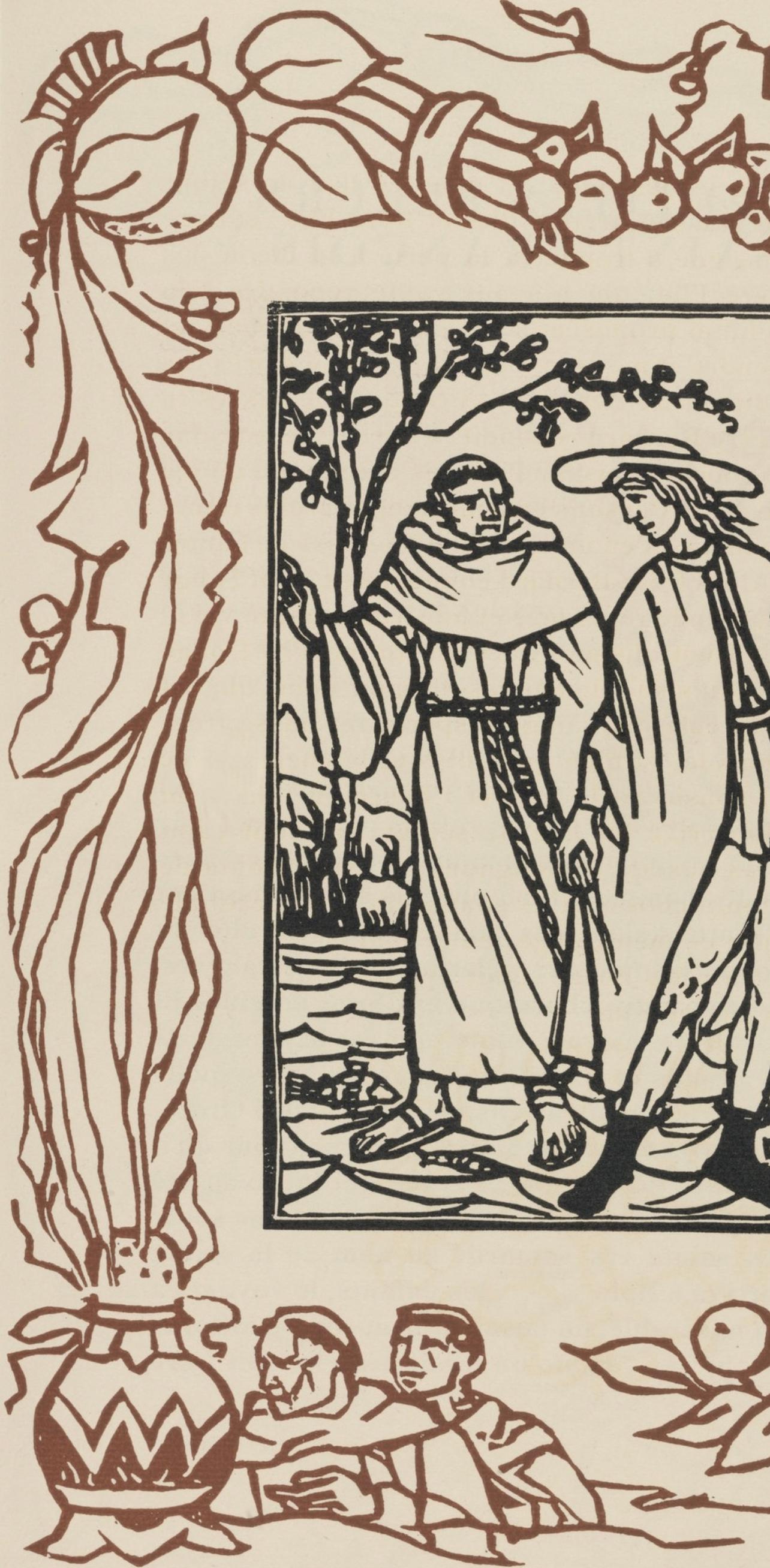 Mile Bernard, Composition (Morane, No. 100), Les Petites Fleurs De St. Franoise, Woodcut