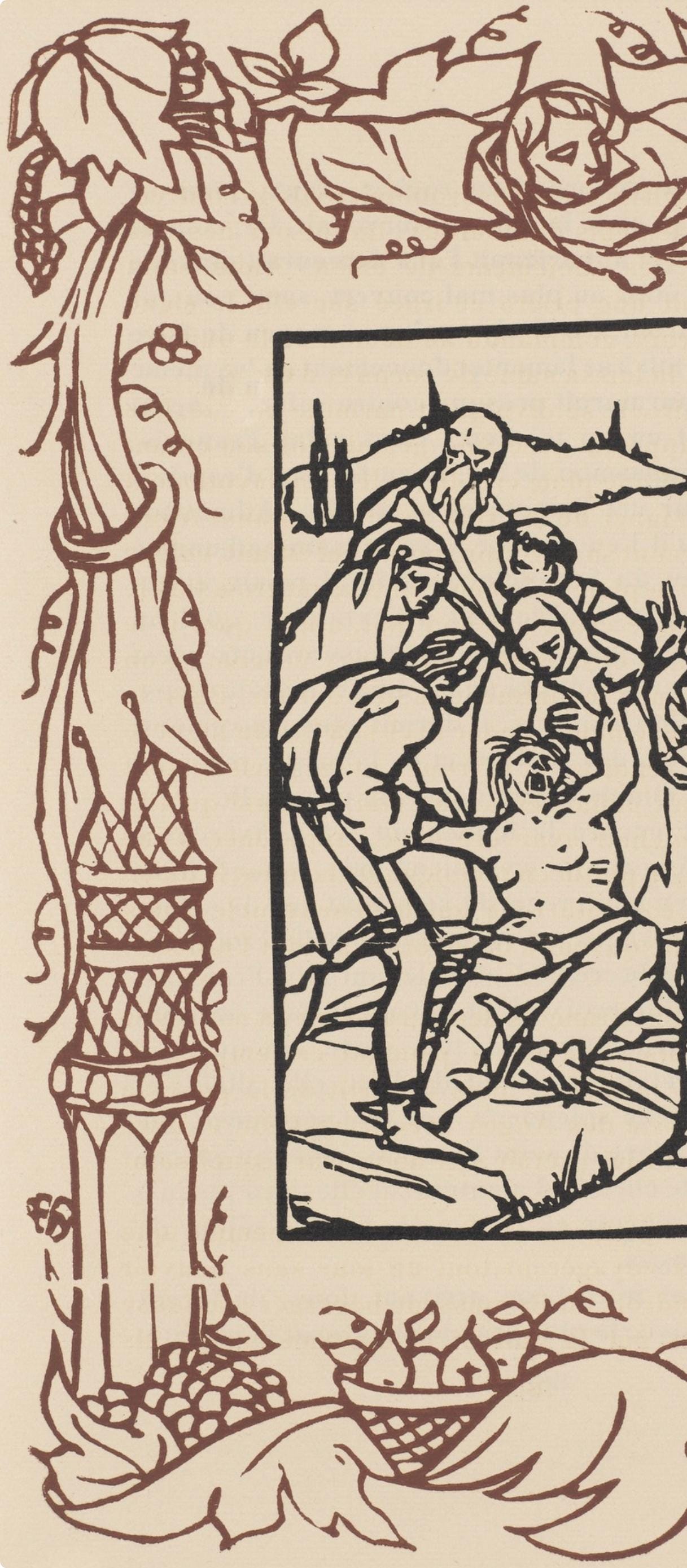 Mile Bernard, Composition (Morane, No. 100), Les Petites Fleurs De St. Franoise, Woodcut