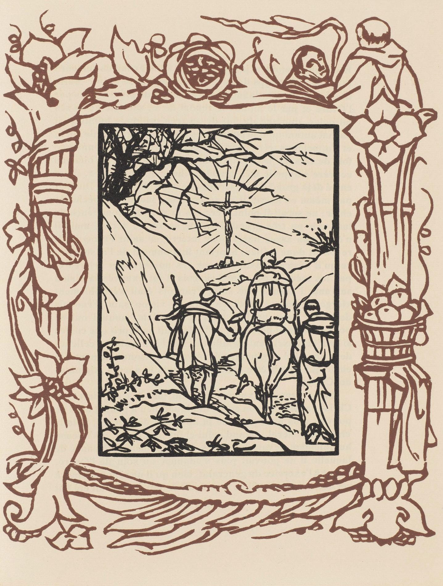 Mile Bernard, Composition (Morane, No. 100), Les Petites Fleurs De St. Franoise, Woodcut