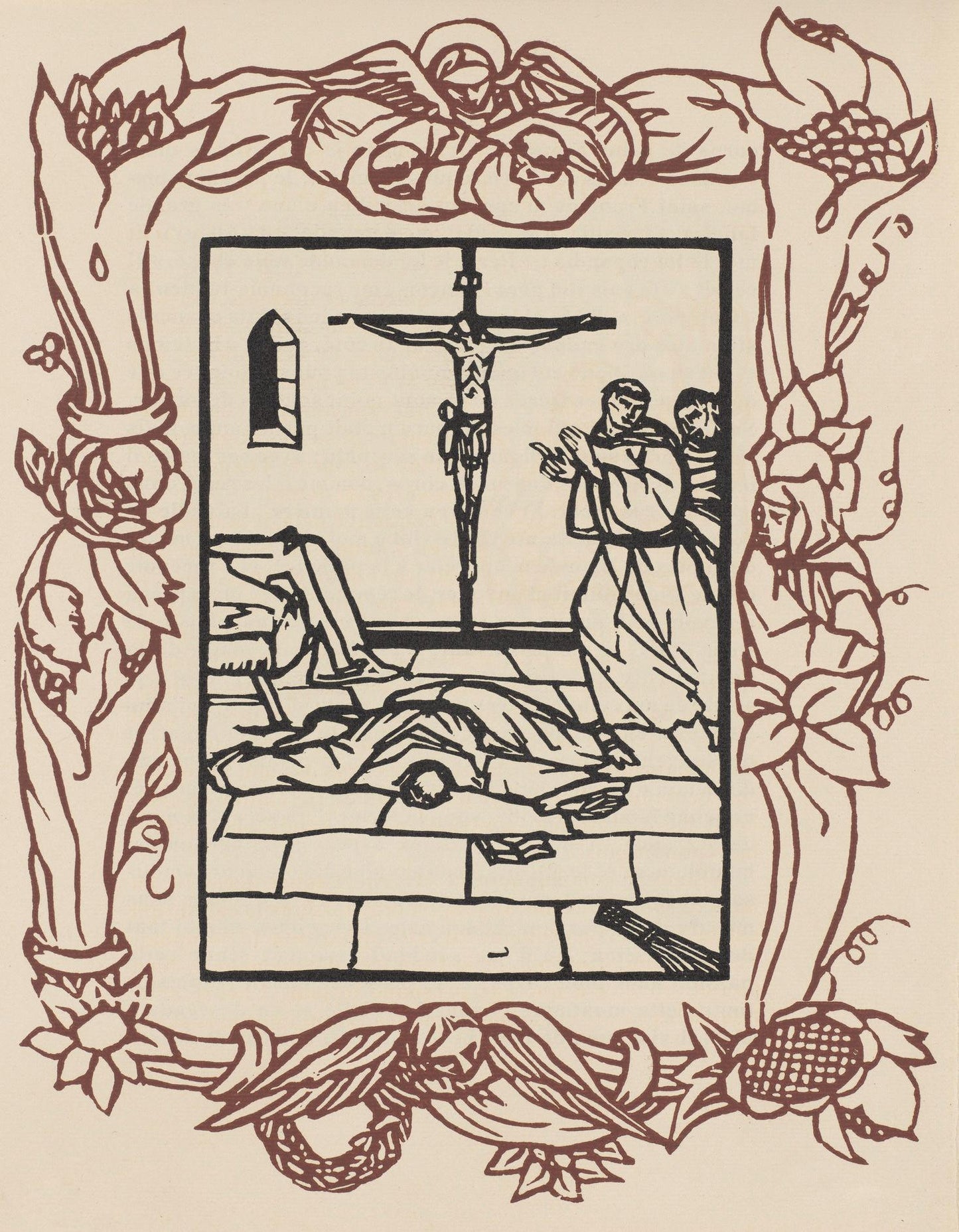 Mile Bernard, Composition (Morane, No. 100), Les Petites Fleurs De St. Franoise, Woodcut