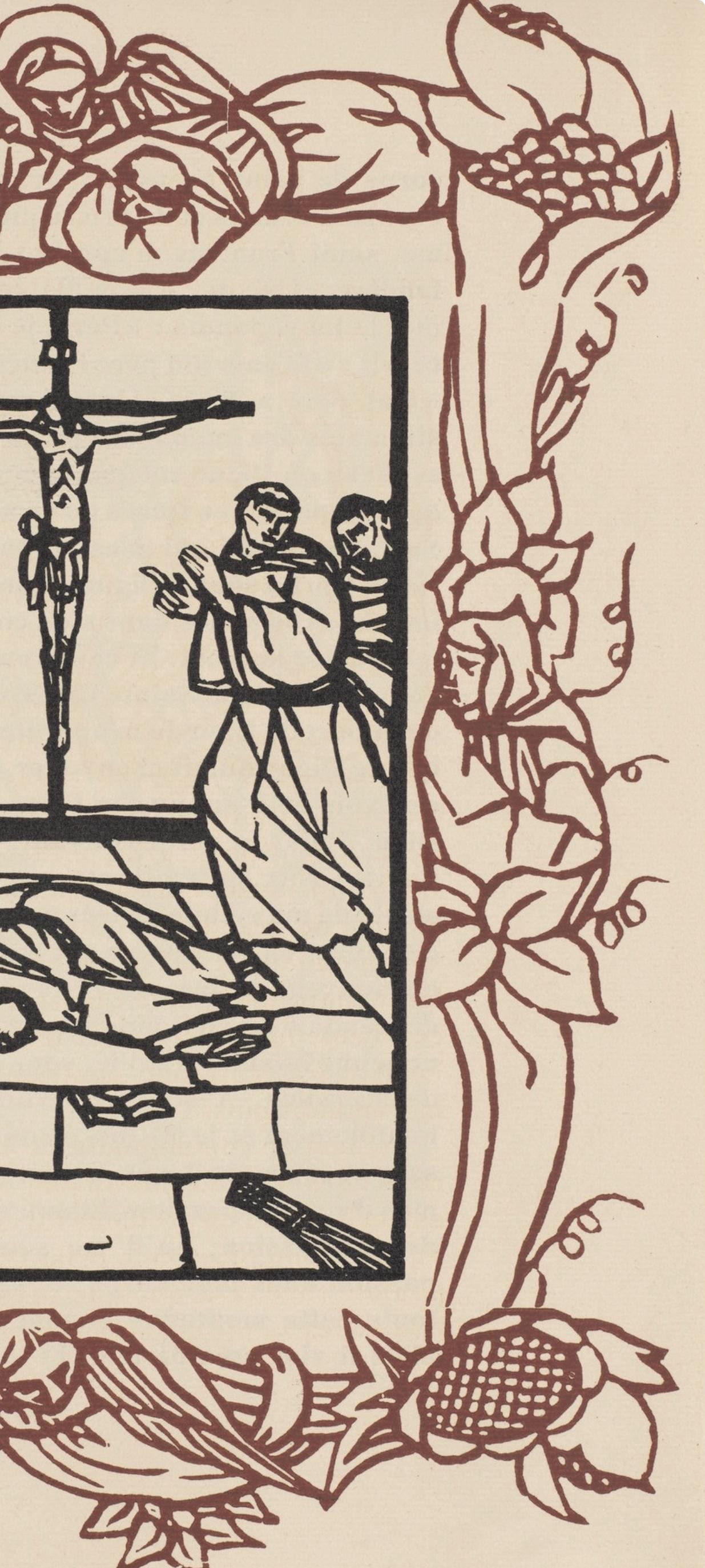 Mile Bernard, Composition (Morane, No. 100), Les Petites Fleurs De St. Franoise, Woodcut