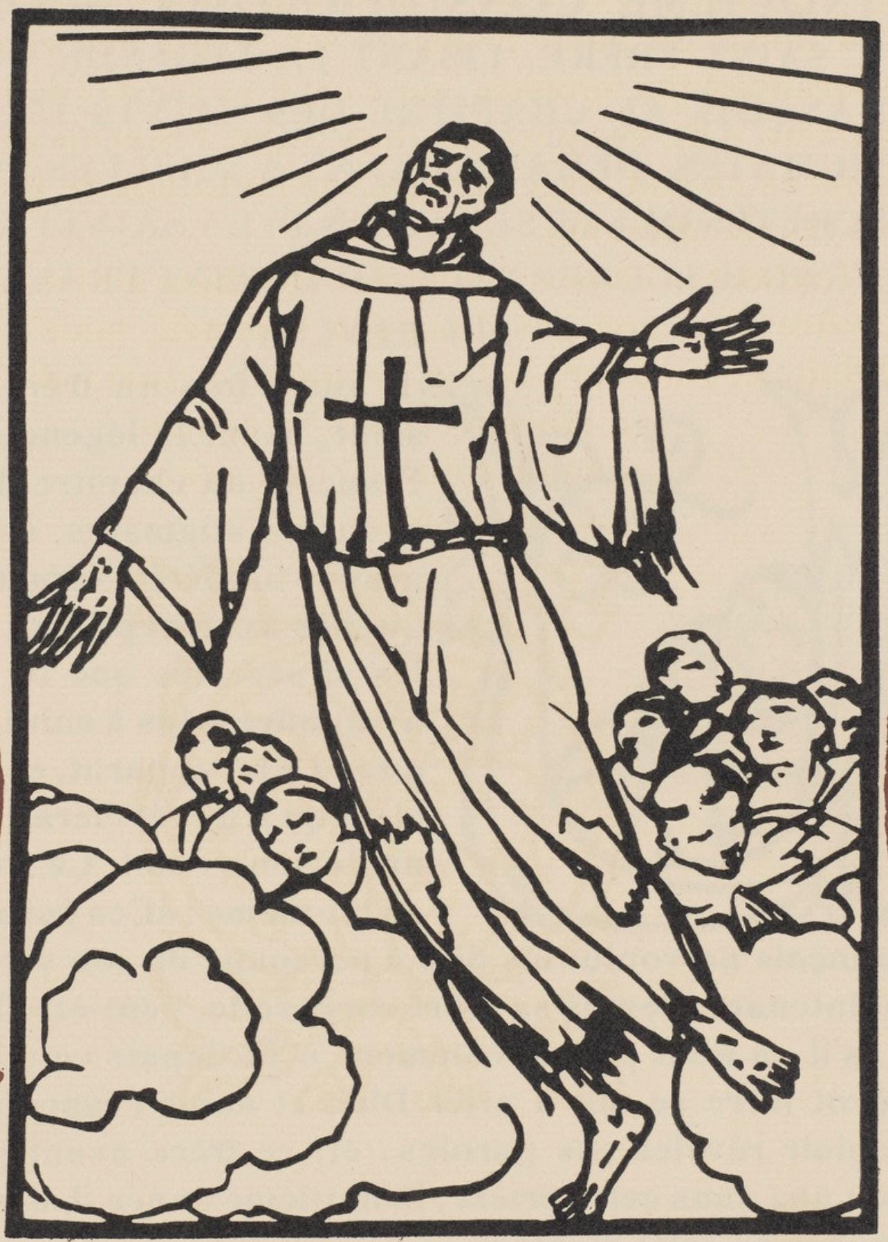 Mile Bernard, Composition (Morane, No. 100), Les Petites Fleurs De St. Franoise, Woodcut