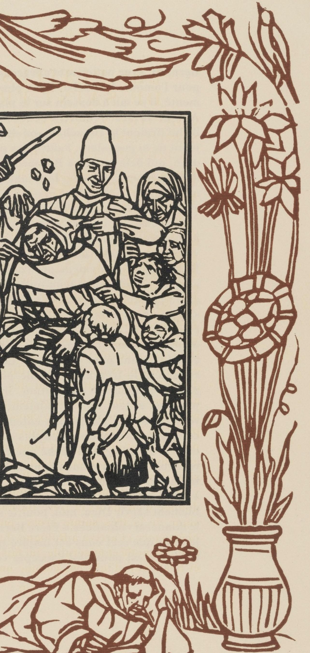 Mile Bernard, Composition (Morane, No. 100), Les Petites Fleurs De St. Franoise, Woodcut