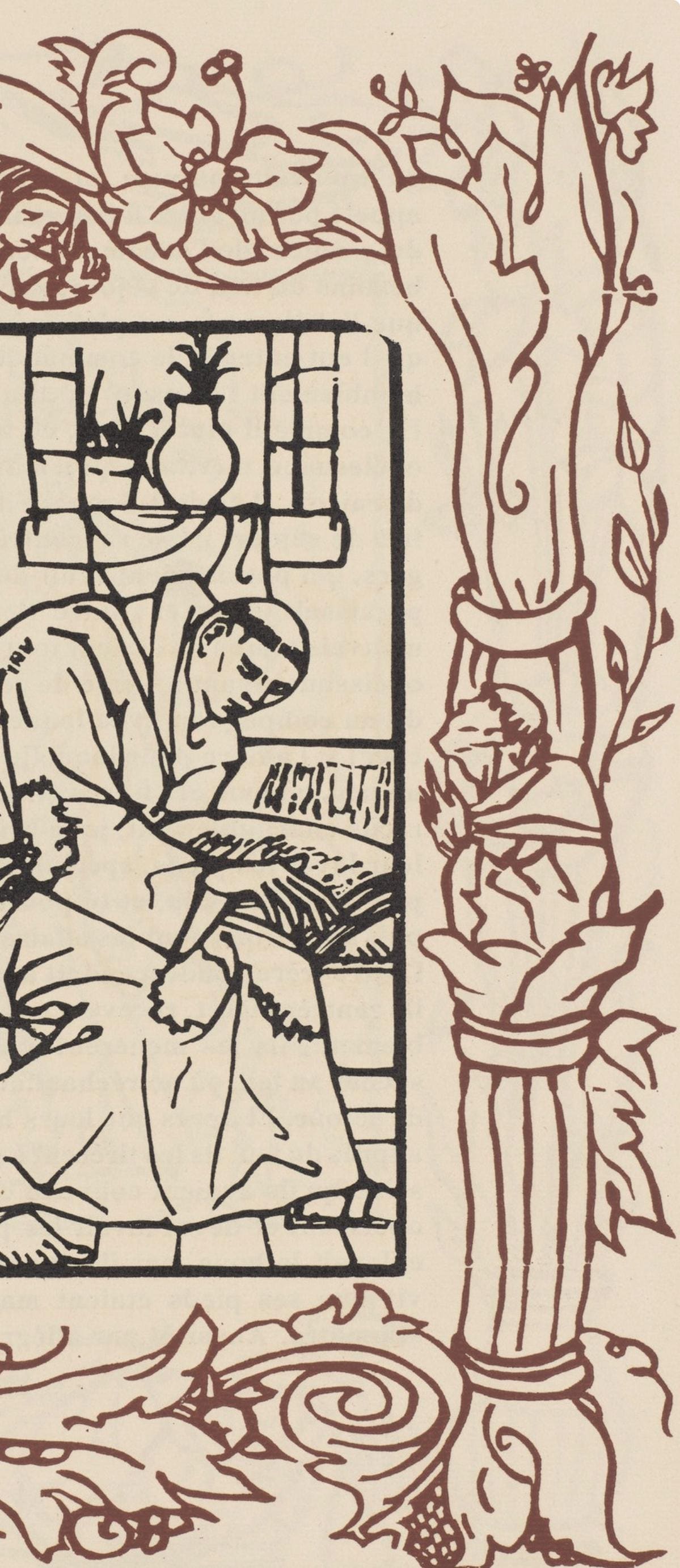 Mile Bernard, Composition (Morane, No. 100), Les Petites Fleurs De St. Franoise, Woodcut