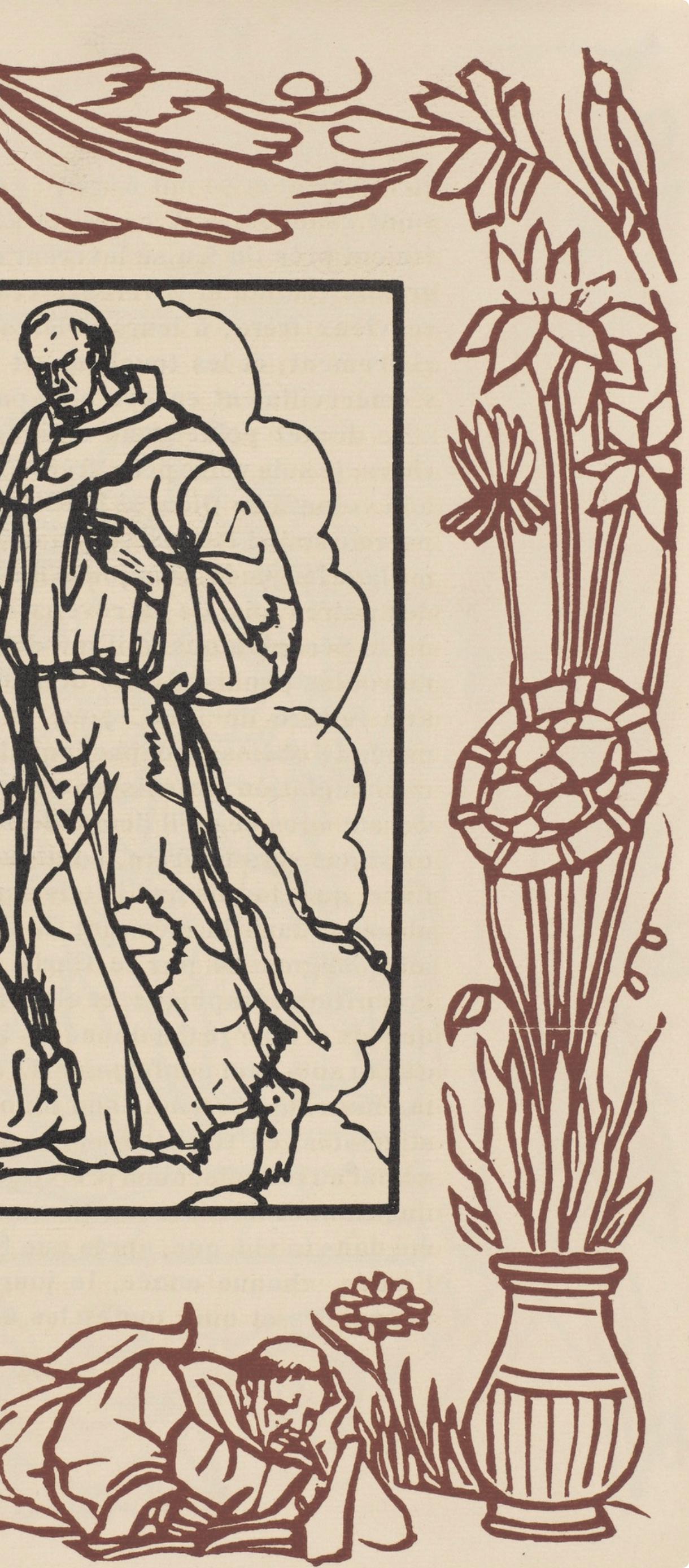 Mile Bernard, Composition (Morane, No. 100), Les Petites Fleurs De St. Franoise, Woodcut