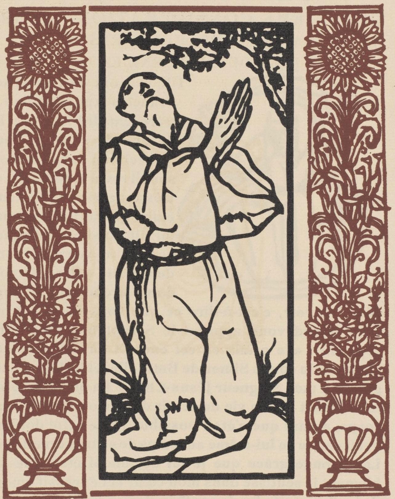 Mile Bernard, Composition (Morane, No. 100), Les Petites Fleurs De St. Franoise, Woodcut