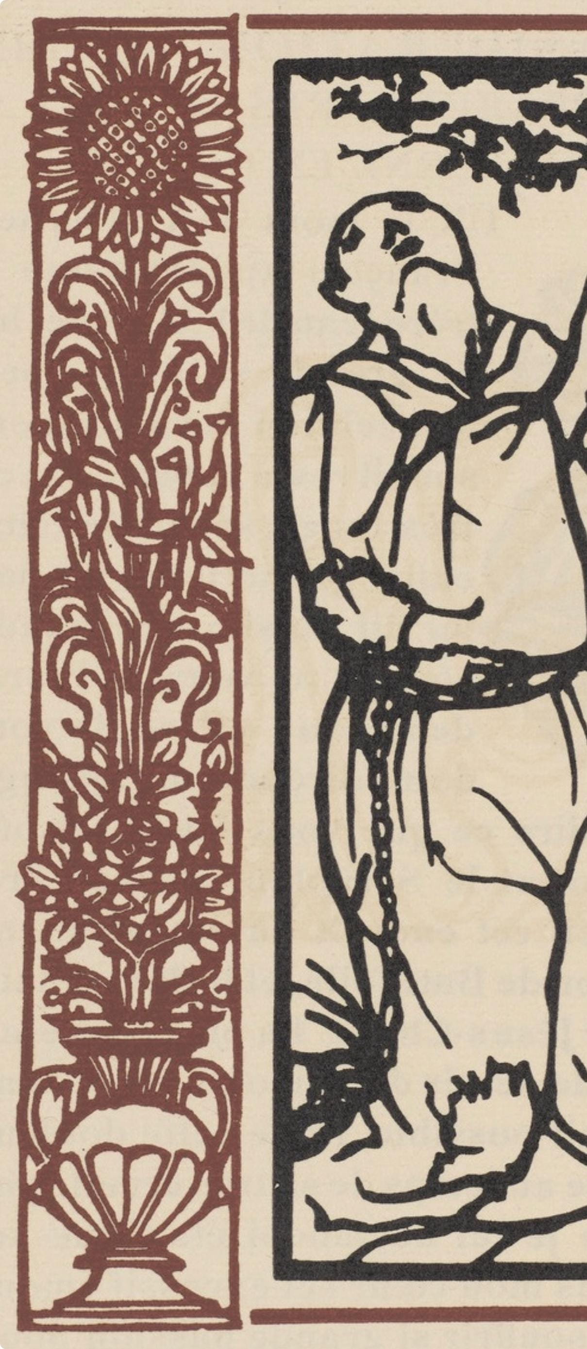 Mile Bernard, Composition (Morane, No. 100), Les Petites Fleurs De St. Franoise, Woodcut