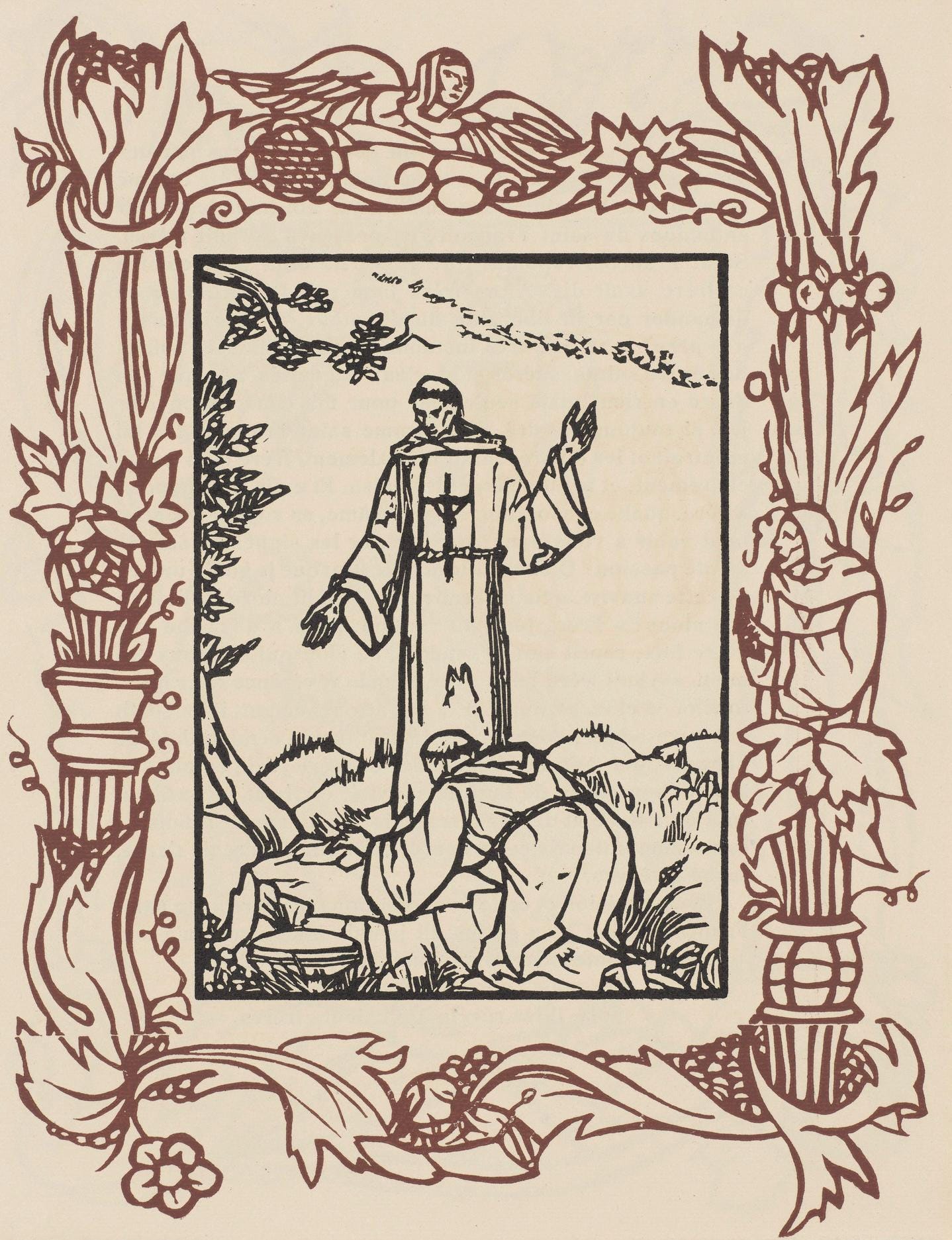Mile Bernard, Composition (Morane, No. 100), Les Petites Fleurs De St. Franoise, Woodcut
