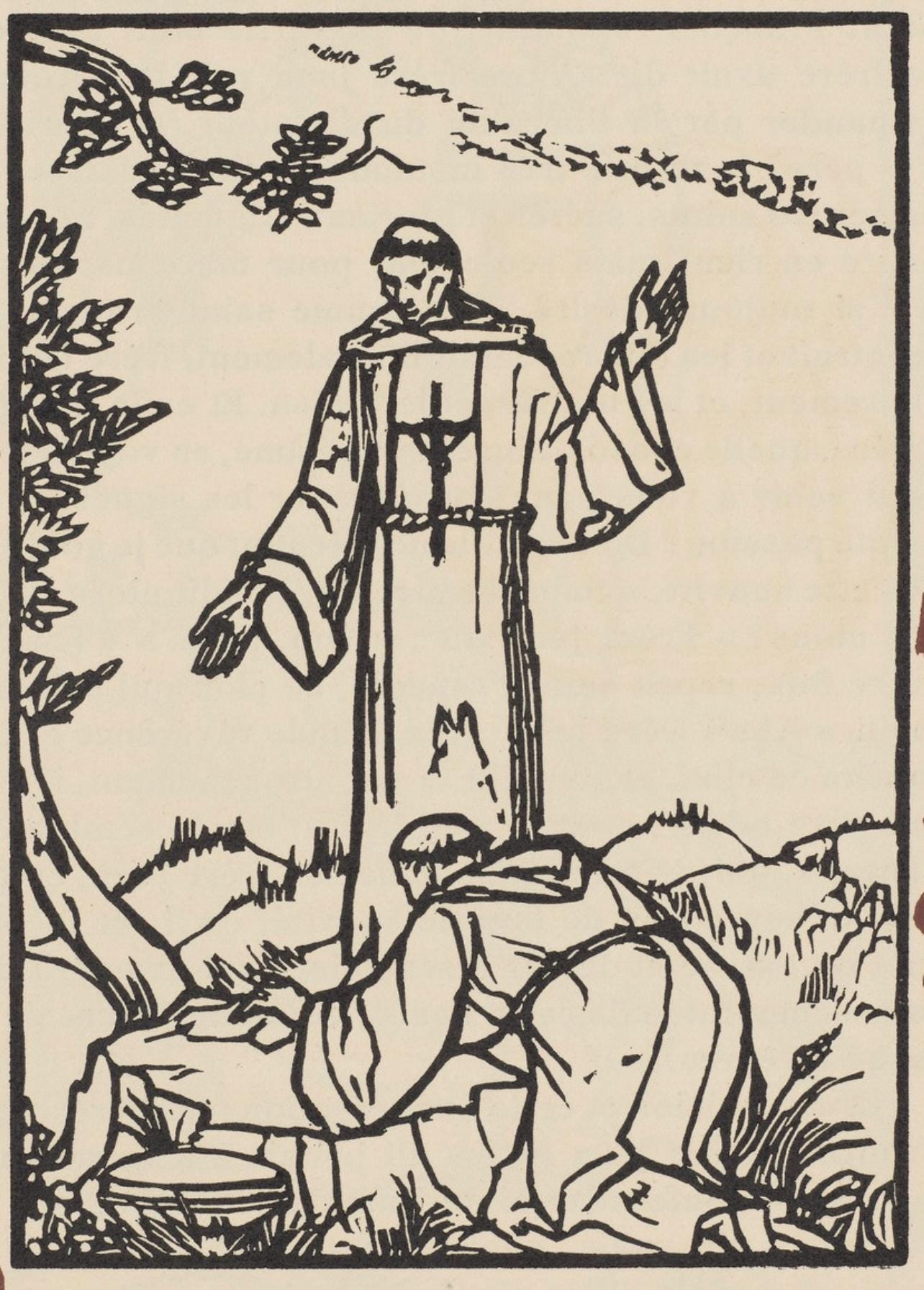 Mile Bernard, Composition (Morane, No. 100), Les Petites Fleurs De St. Franoise, Woodcut