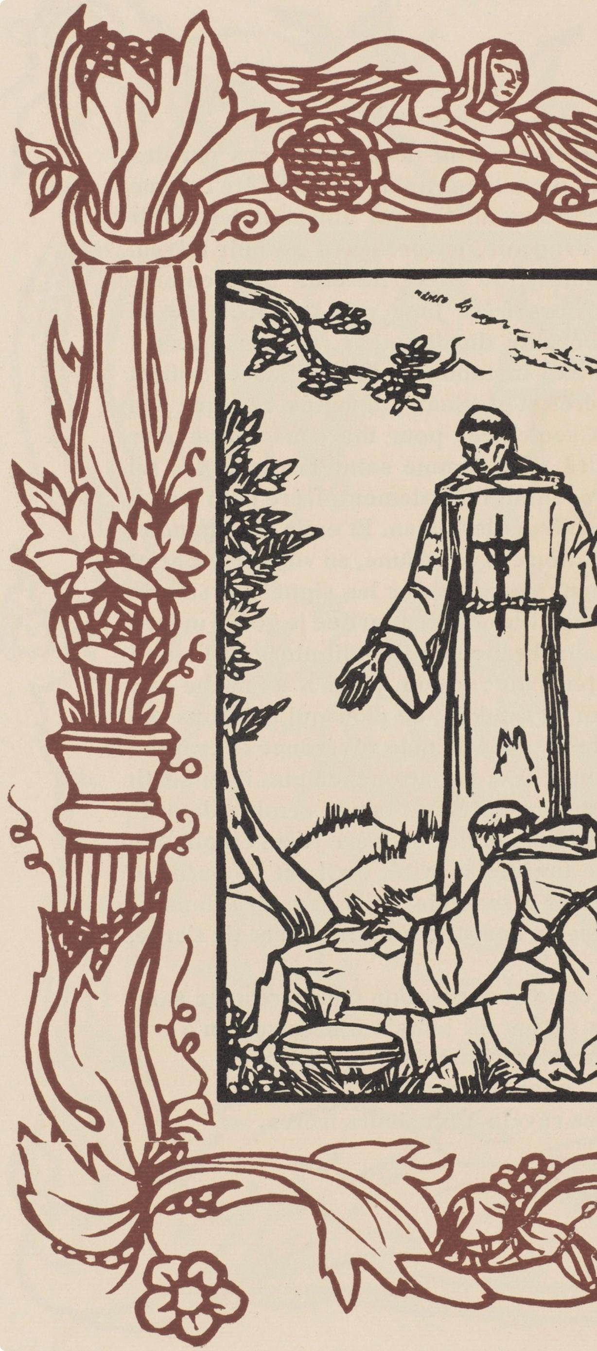 Mile Bernard, Composition (Morane, No. 100), Les Petites Fleurs De St. Franoise, Woodcut