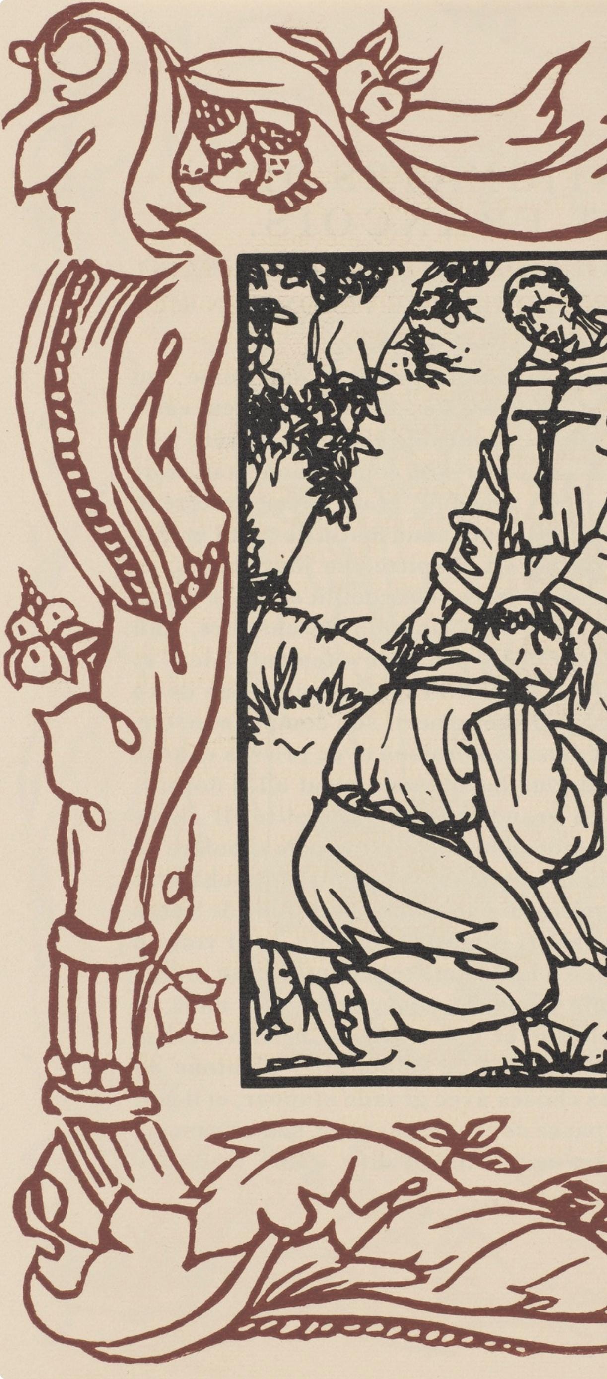 Mile Bernard, Composition (Morane, No. 100), Les Petites Fleurs De St. Franoise, Woodcut