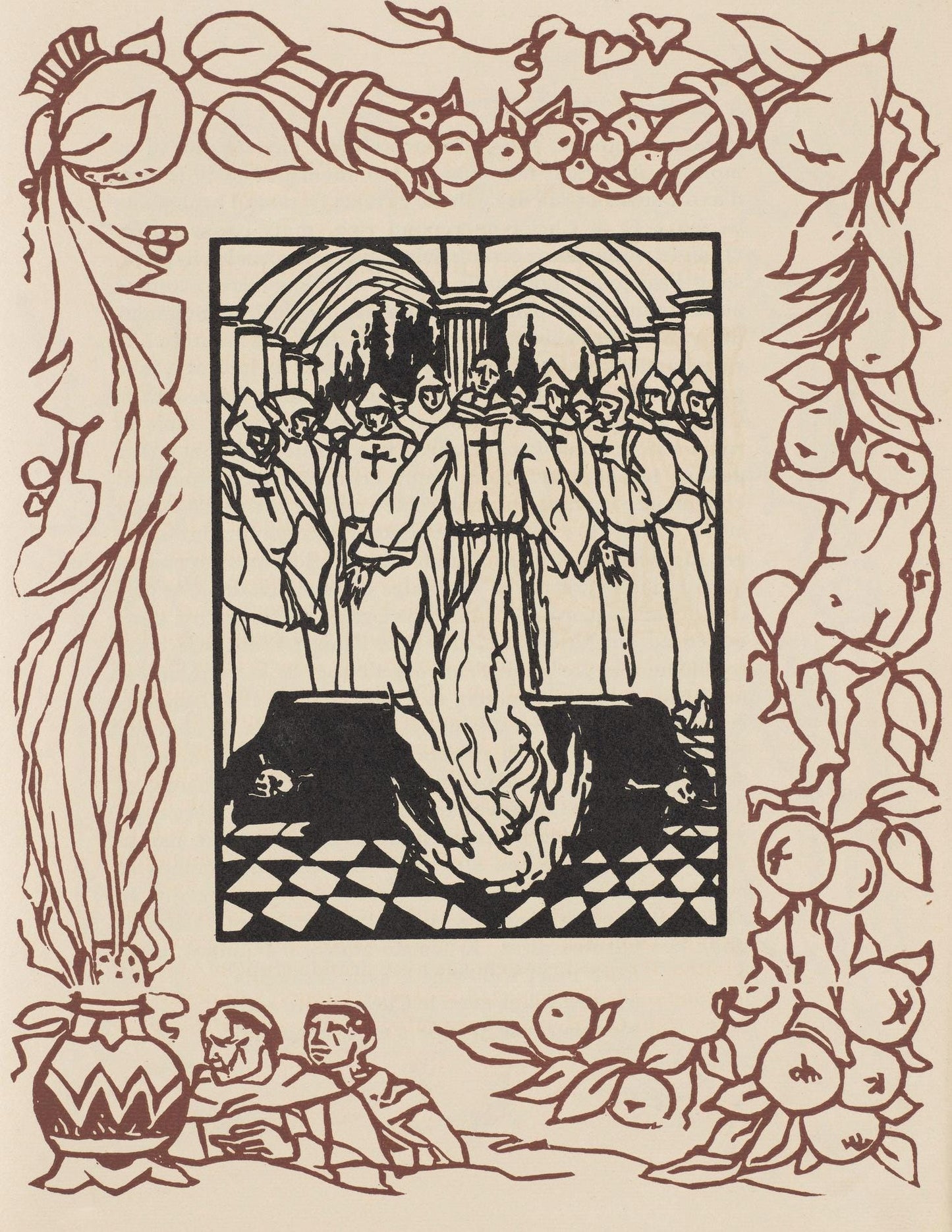 Mile Bernard, Composition (Morane, No. 100), Les Petites Fleurs De St. Franoise, Woodcut