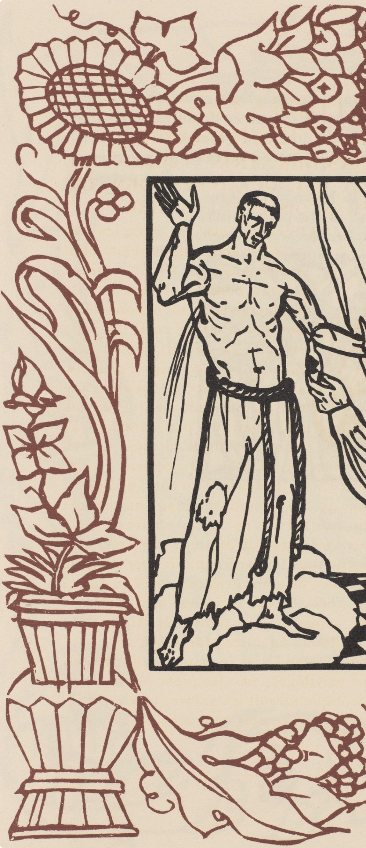 Mile Bernard, Composition (Morane, No. 100), Les Petites Fleurs De St. Franoise, Woodcut