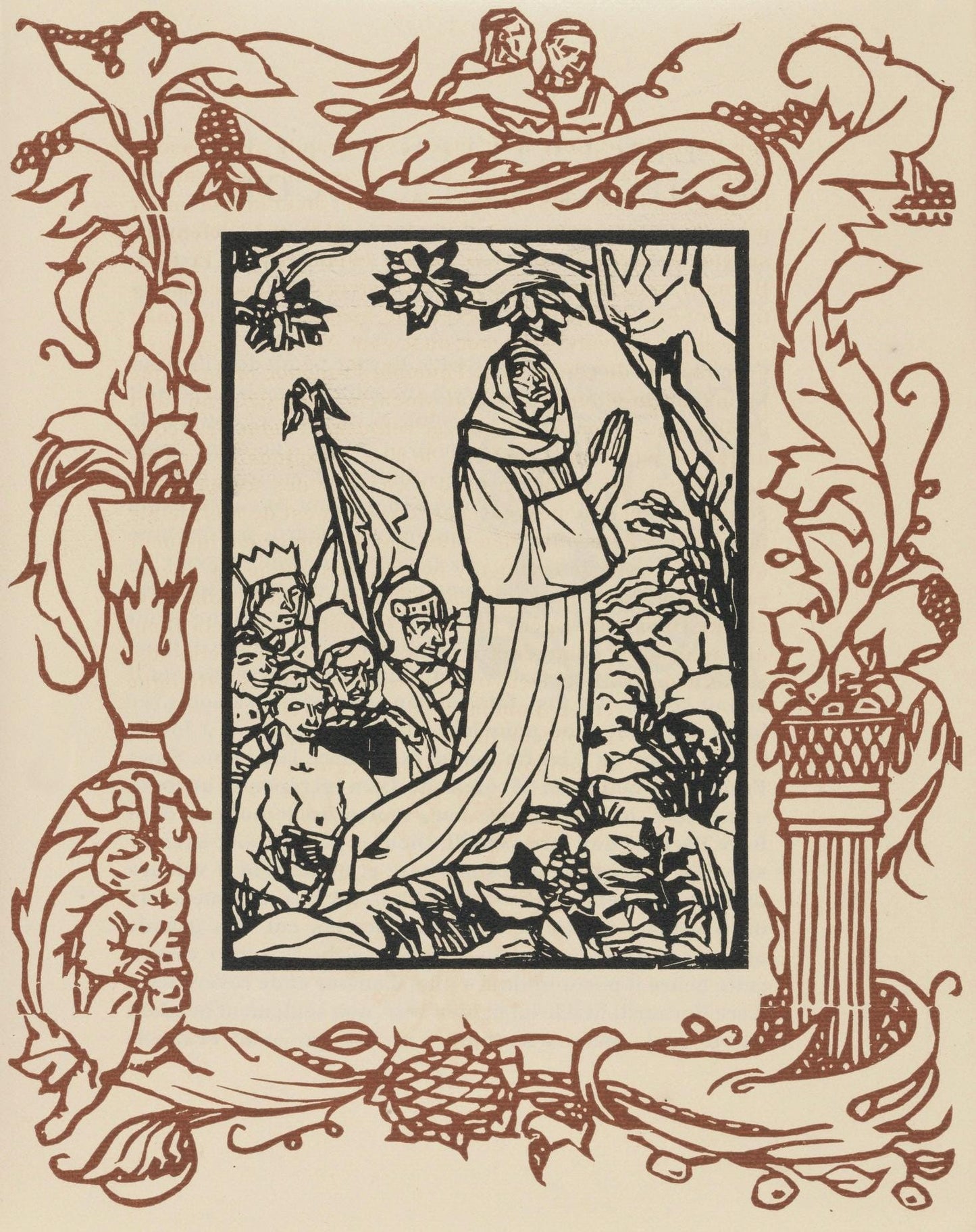Mile Bernard, Composition (Morane, No. 100), Les Petites Fleurs De St. Franoise, Woodcut