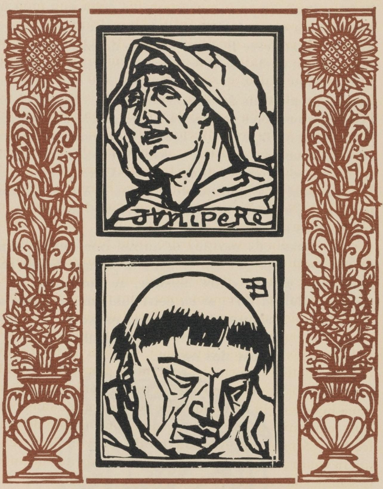 Mile Bernard, Composition (Morane, No. 100), Les Petites Fleurs De St. Franoise, Woodcut