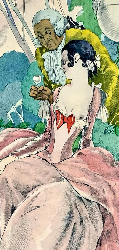 Umberto Brunelleschi, Composition, La Leon D'Amour Dans Un Parc, Lithograph