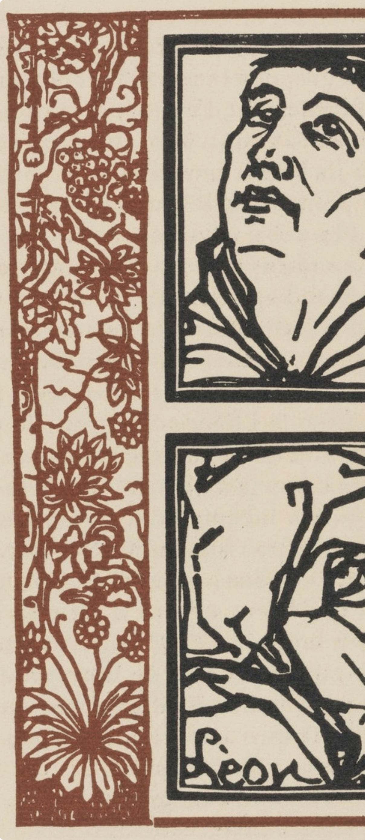Mile Bernard, Composition (Morane, No. 100), Les Petites Fleurs De St. Franoise, Woodcut