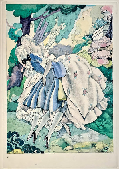 Umberto Brunelleschi, Composition, La Leon D'Amour Dans Un Parc, Lithograph