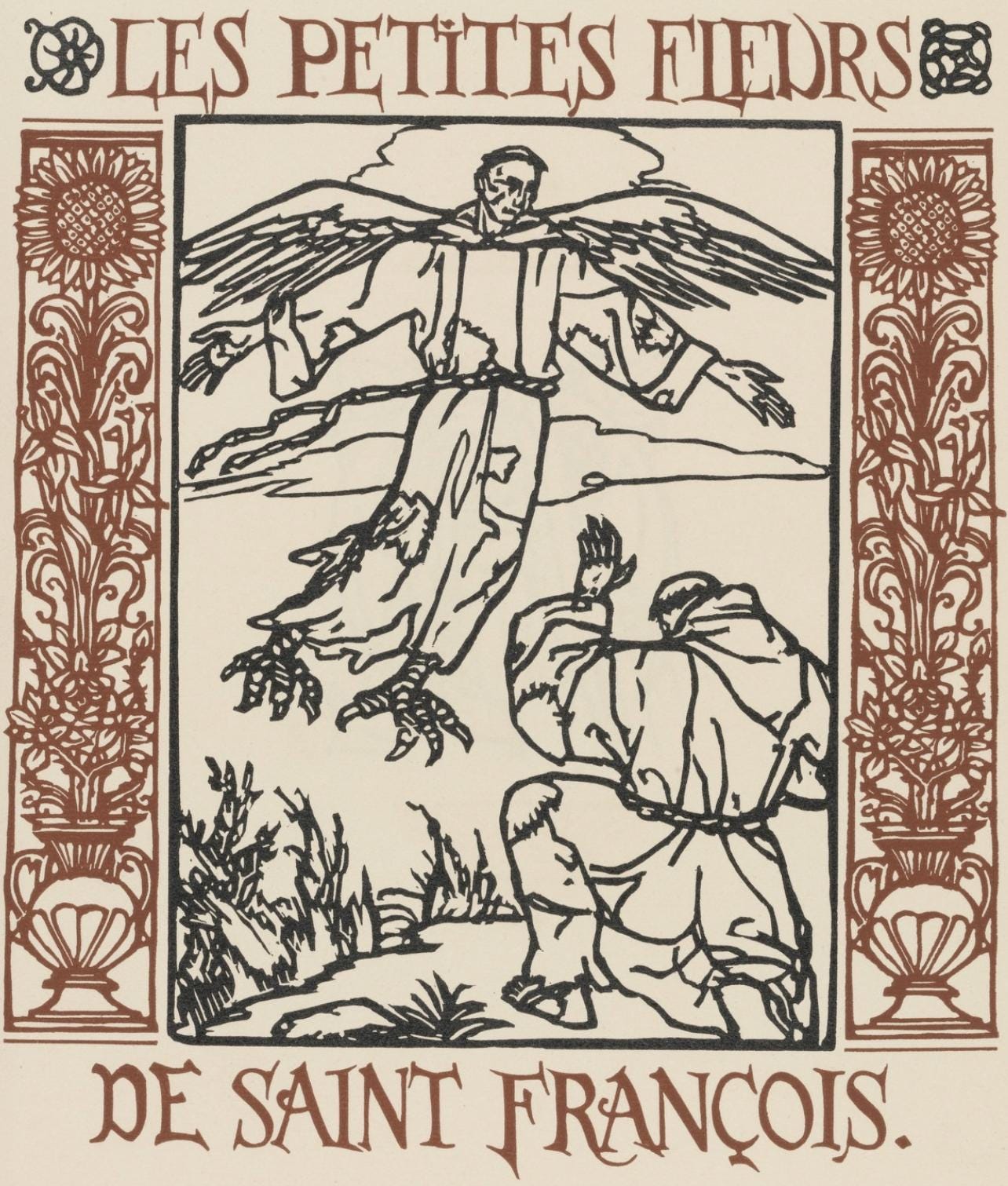 Mile Bernard, Composition (Morane, No. 100), Les Petites Fleurs De St. Franoise, Woodcut