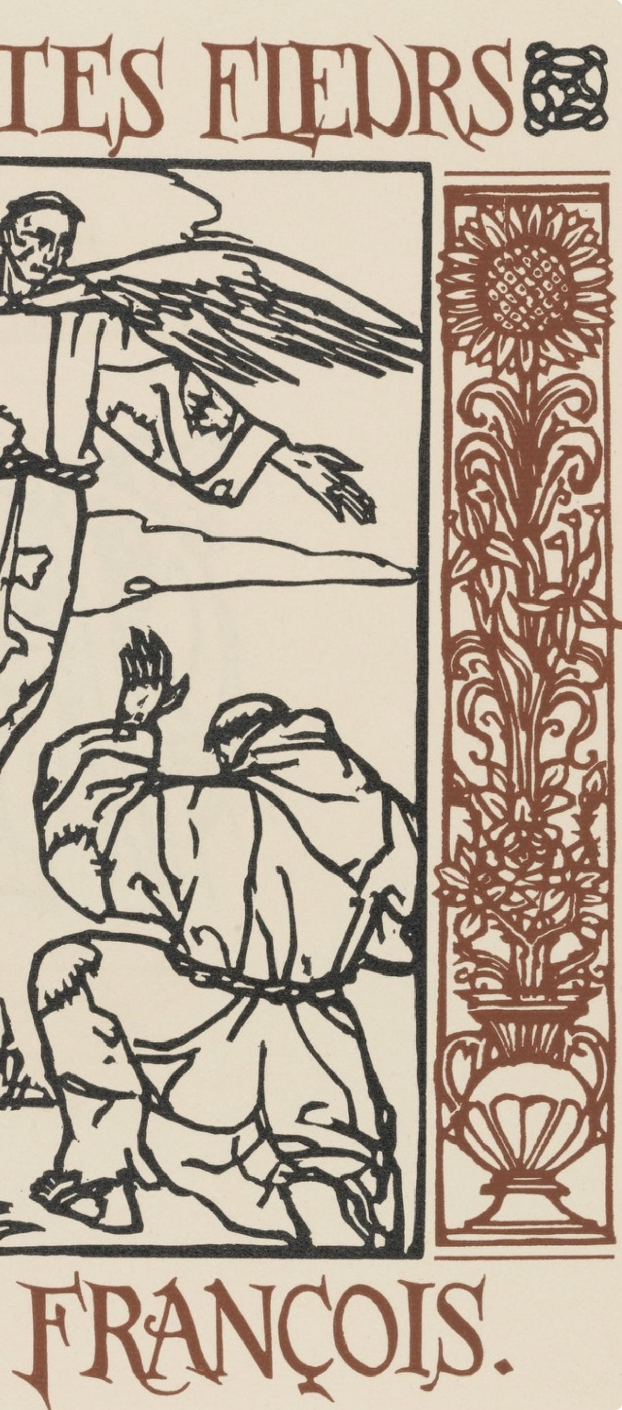 Mile Bernard, Composition (Morane, No. 100), Les Petites Fleurs De St. Franoise, Woodcut