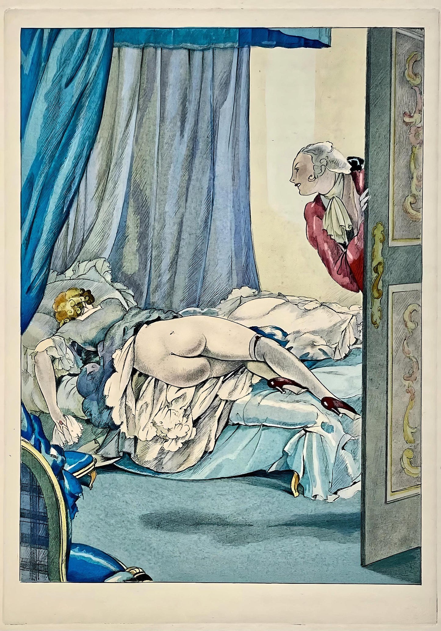 Umberto Brunelleschi, Composition, La Leon D'Amour Dans Un Parc, Lithograph