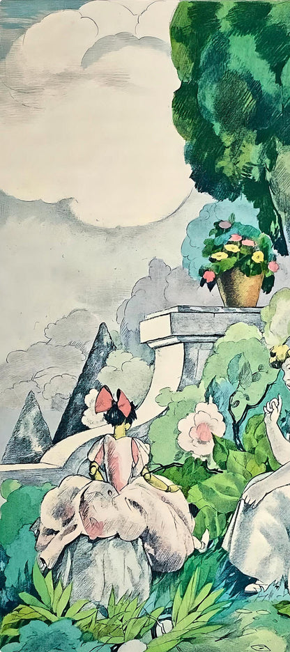 Umberto Brunelleschi, Composition, La Leon D'Amour Dans Un Parc, Lithograph