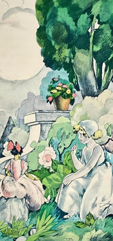 Umberto Brunelleschi, Composition, La Leon D'Amour Dans Un Parc, Lithograph