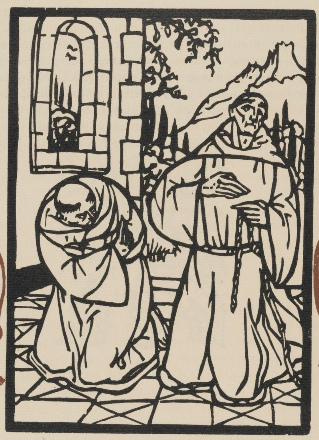 Mile Bernard, Composition (Morane, No. 100), Les Petites Fleurs De St. Franoise, Woodcut