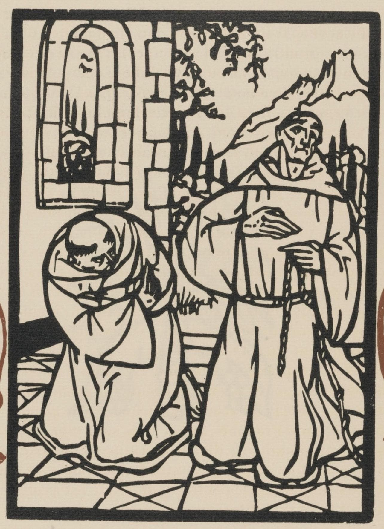 Mile Bernard, Composition (Morane, No. 100), Les Petites Fleurs De St. Franoise, Woodcut