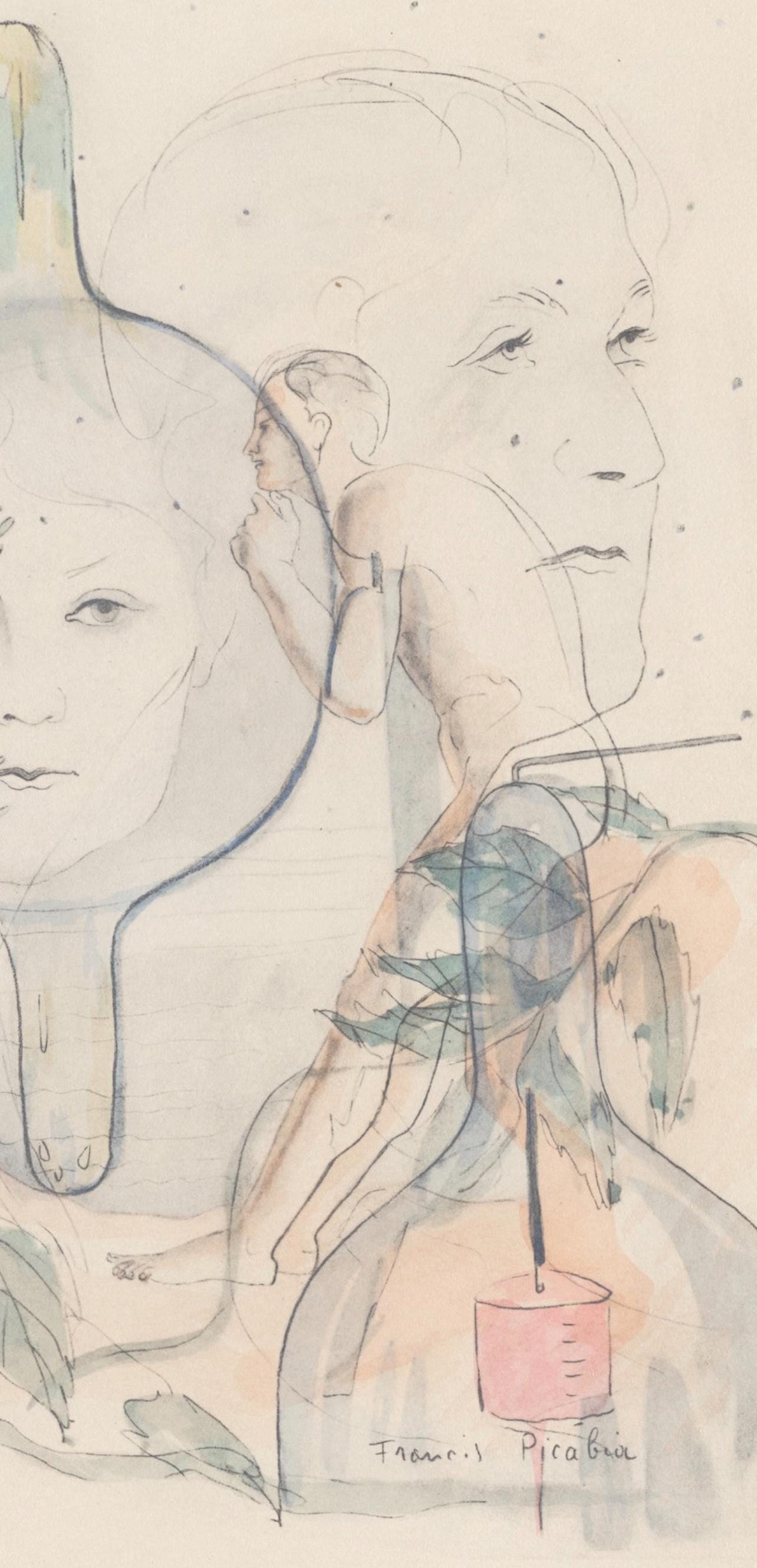 Francis Picabia, Composition, Le Peseur D'Mes (The Weigher Of Souls), Lithograph